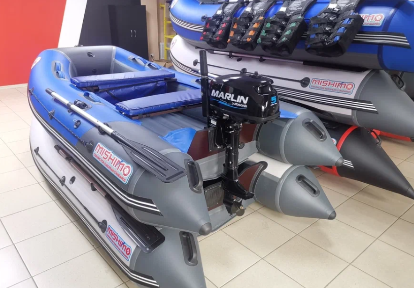 КОМПЛЕКТ ЛОДКА MISHIMO LITE 315 + МОТОР 5л.с в Твери