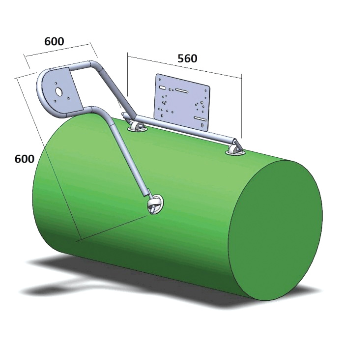 Стойка рулевая с креплением на баллон надувной лодки 25мм в Твери