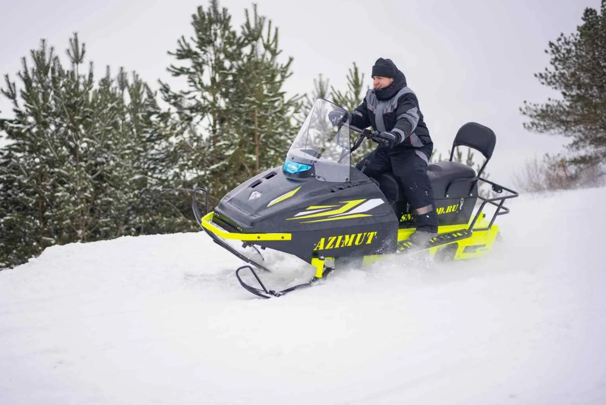 Миниснегоход Бурлак Азимут 20 л.с. , эл.запуск, реверс, тормоз гидравл, капот черный в Твери