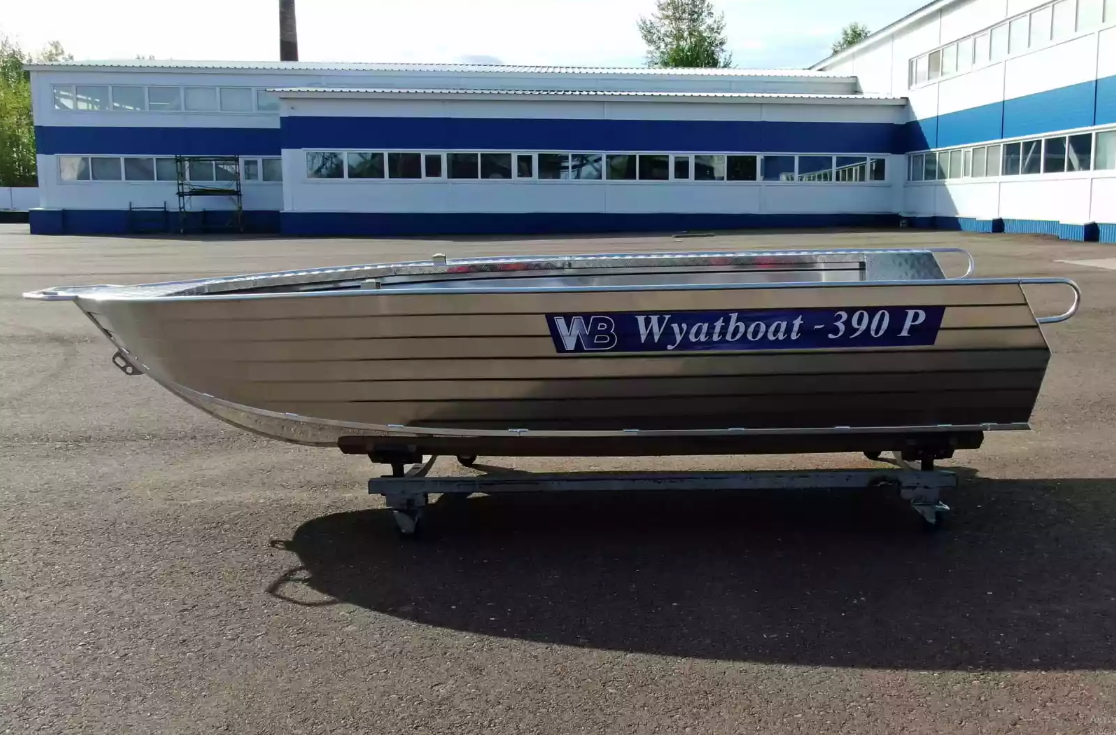 Алюминиевая лодка Wyatboat-390РМ увеличенный борт в Твери
