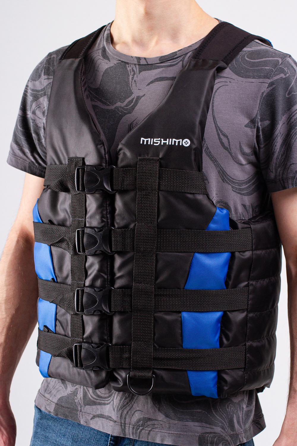 Жилет спасательный MISHIMO PRO Премиум качества Черно-синий в Твери