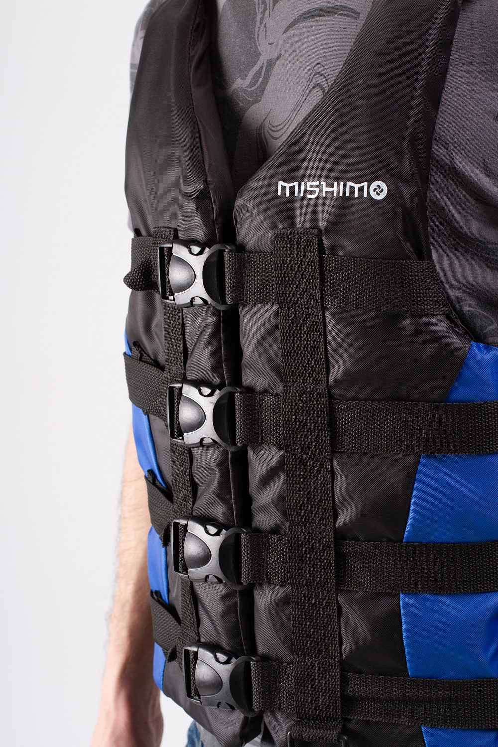 Жилет спасательный MISHIMO PRO Премиум качества Черно-синий в Твери