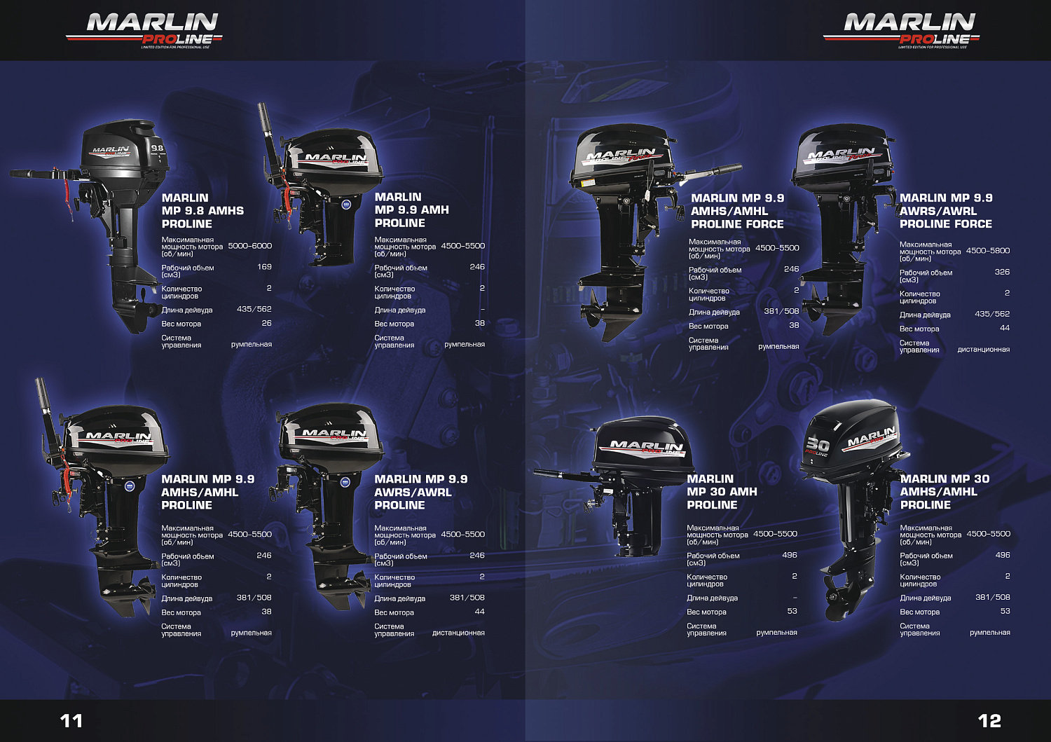 Лодочный мотор MARLIN PROLINE MP 9.9 (20) AWRL FORCE в Твери