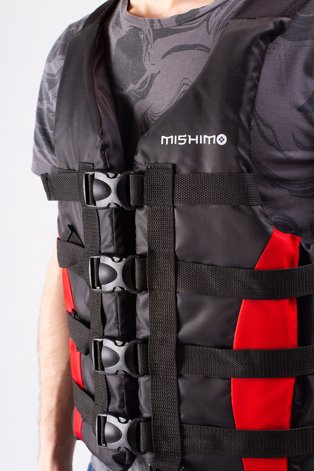 Жилет спасательный MISHIMO PRO Премиум качества Черно-красный в Твери
